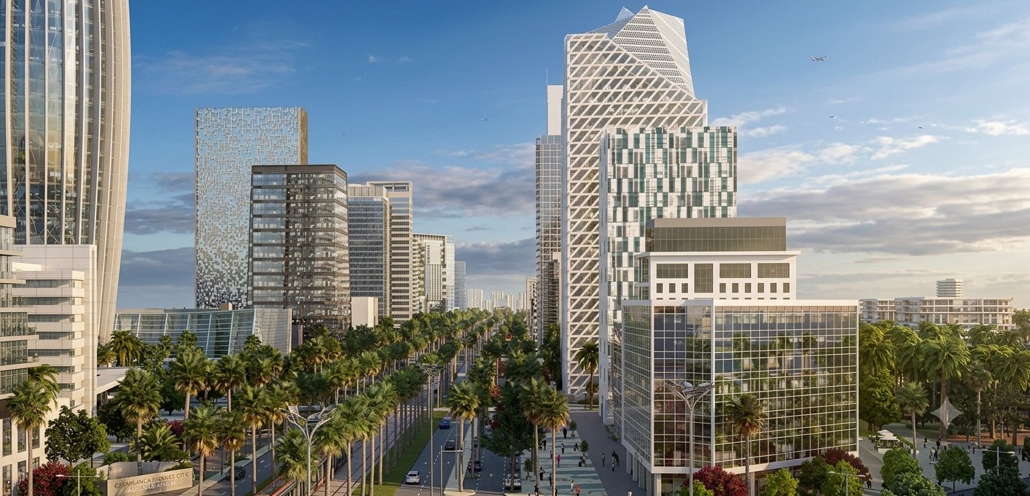 Vue de la skyline de Casablanca Finance City